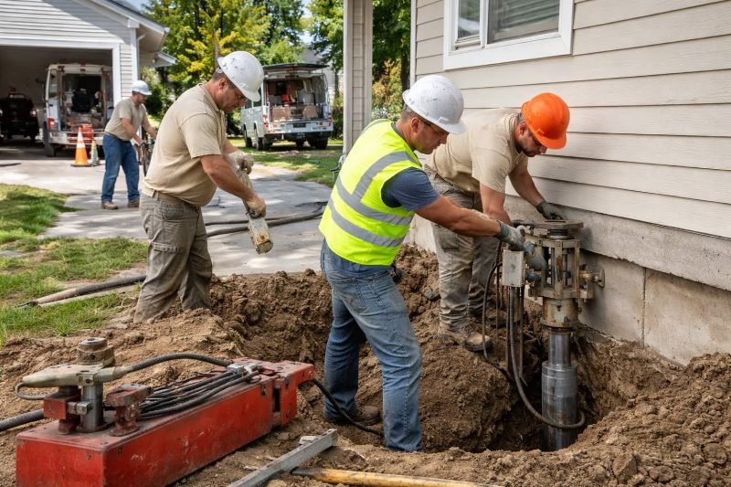 foundation repair project in Fort Worth