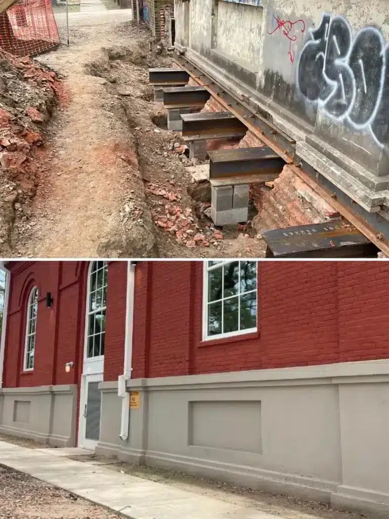 foundation repair project in Fort Worth