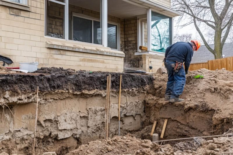 foundation repair project in Fort Worth